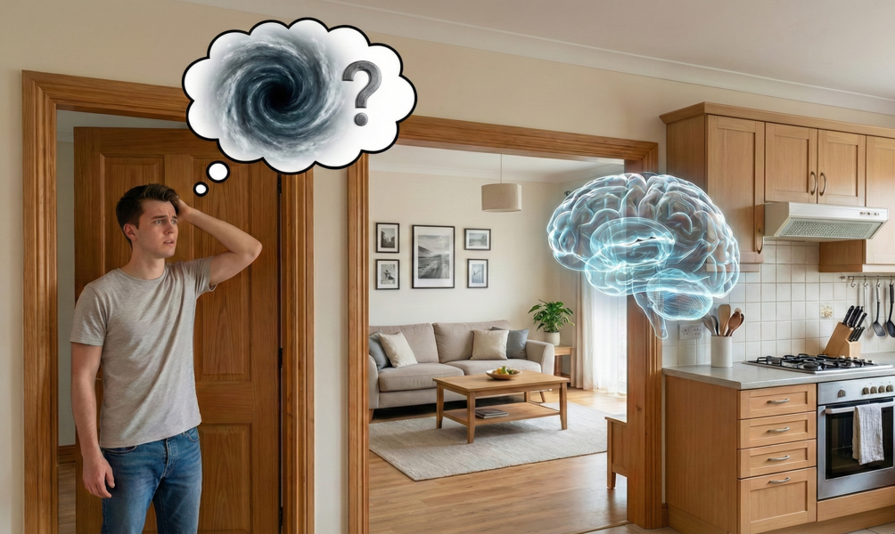 “Sono diventato improvvisamente stupido?” No, è l’Effetto Porta. Ecco perché il tuo cervello si resetta quando cambi stanza