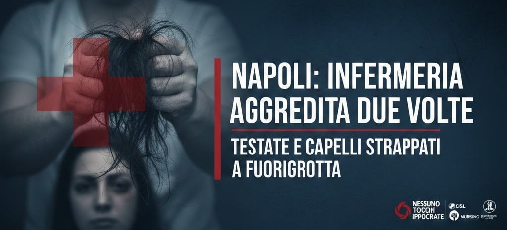 Napoli, doppia aggressione a un’infermiera a Fuorigrotta: testate e capelli strappati