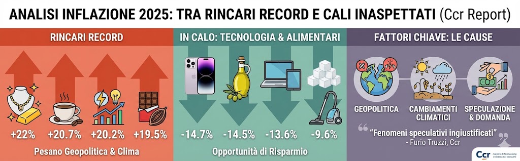 Analisi Inflazione 2025: tra rincari record e cali inaspettati