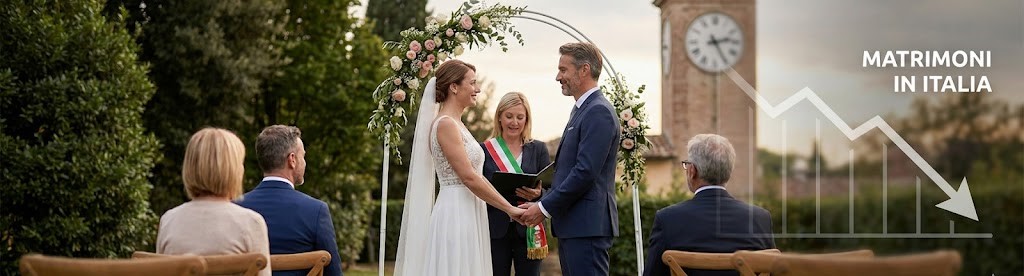 Calano i matrimoni in Italia: si sceglie il “sì” sempre meno e in età più avanzata