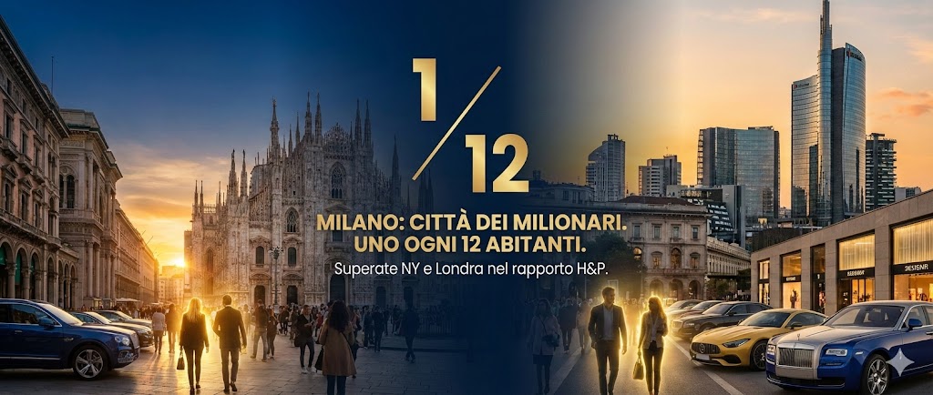 Milano Regina dei Ricchi: Un Milionario ogni 12 Abitanti