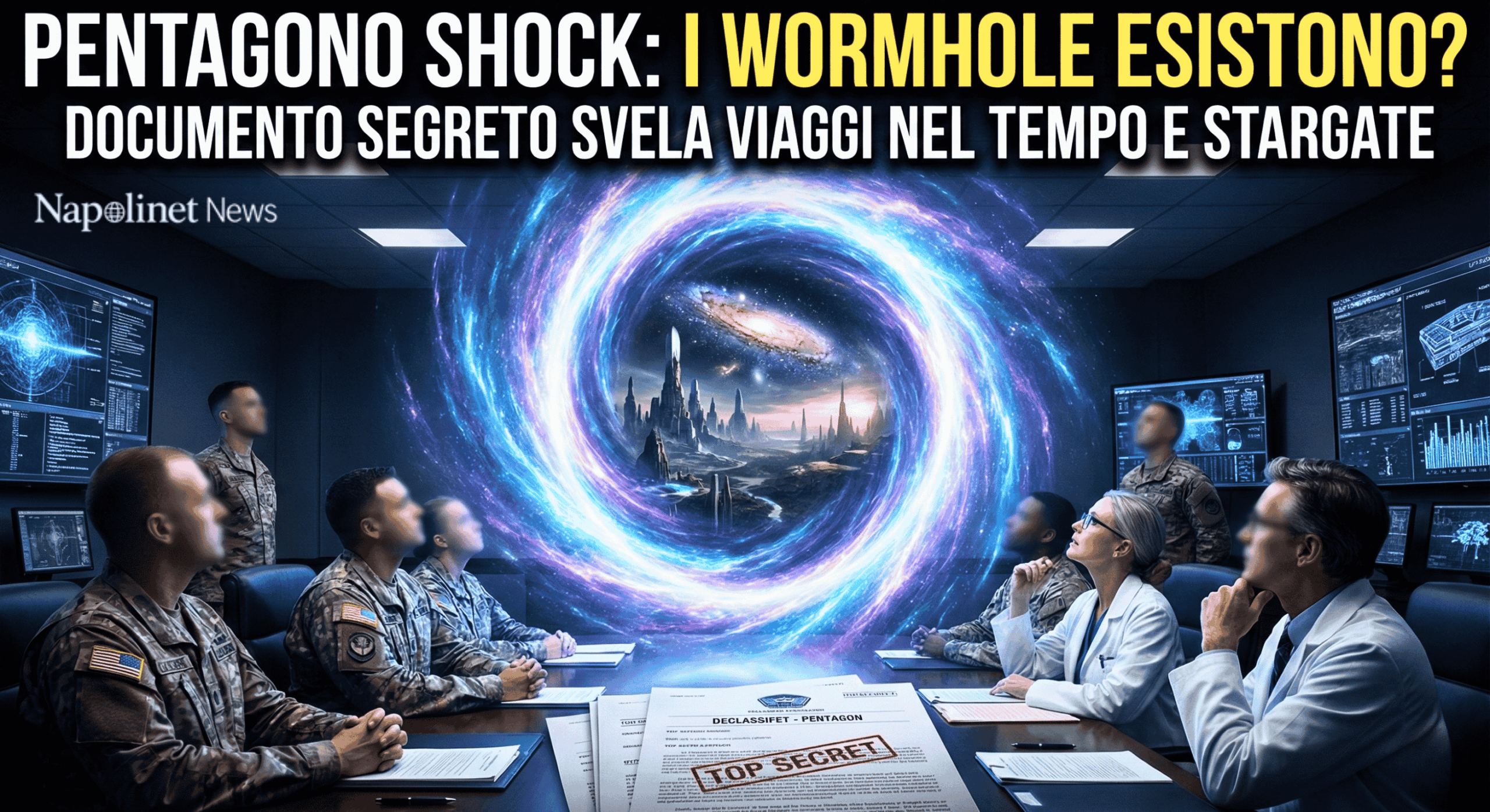 PENTAGONO SHOCK: I “WARMHOLE” ESISTONO? Spunta il documento segreto sui viaggi nel tempo