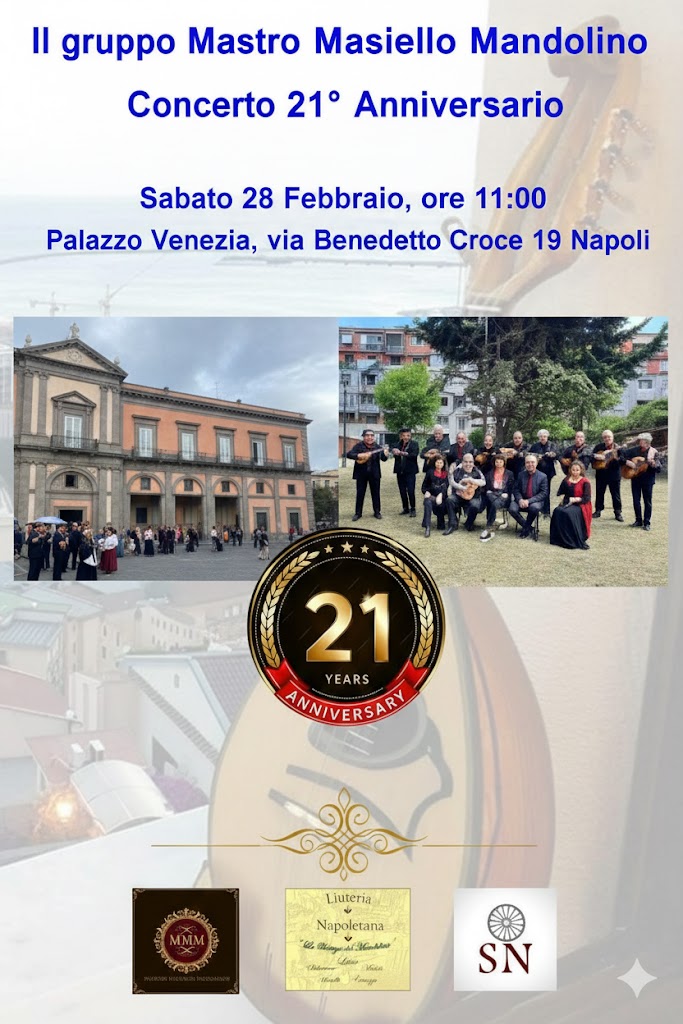 Note di Celebrazione a Palazzo Venezia: I 21 Anni del Gruppo “Mastro Masiello Mandolino”