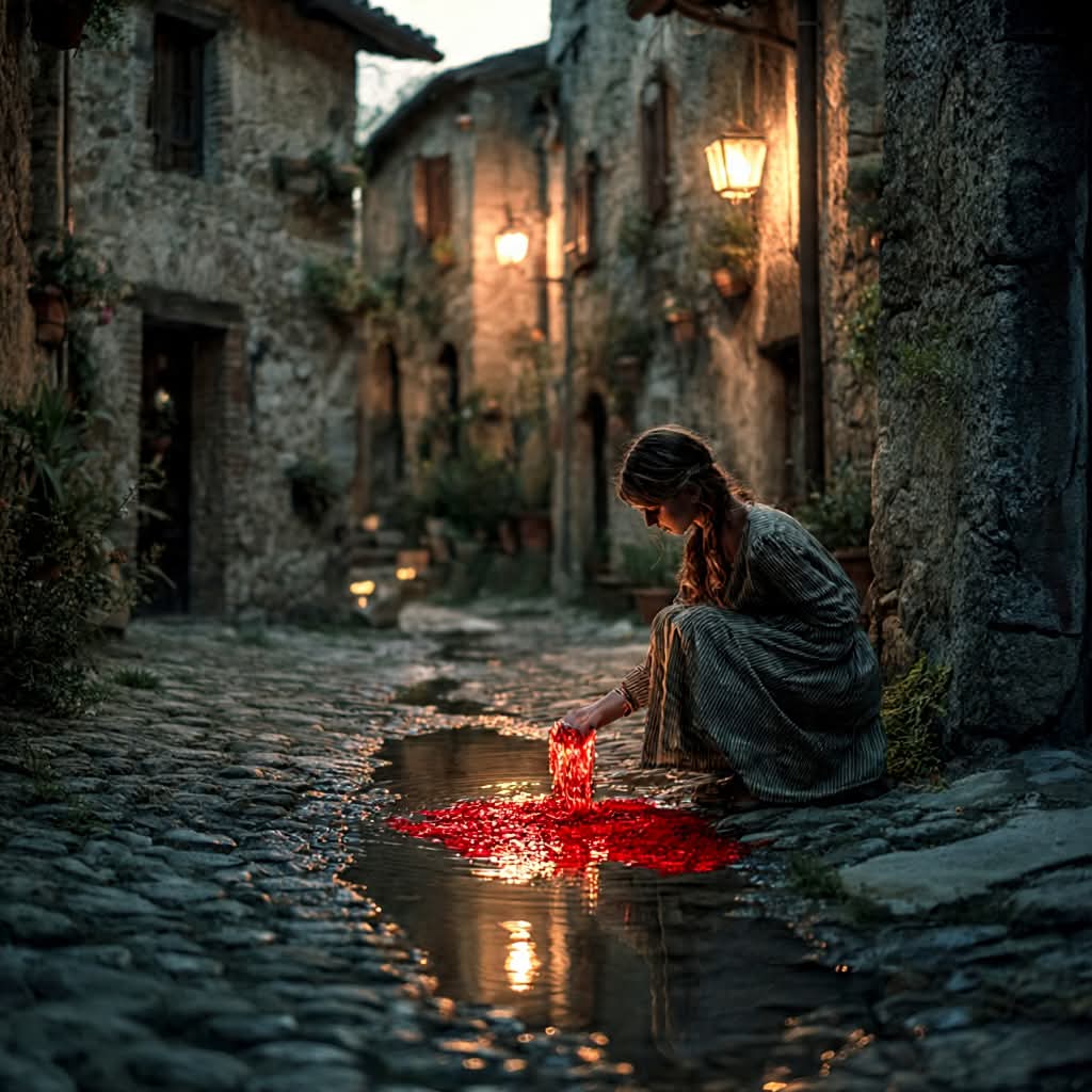 LA MASCHERA DI PIETRA: Il Sangue della Memoria. Il Cuore Spezzato di Tufo  Borgo di Calcata Vecchia, Lazio  “La Città che Non C’è Più”   